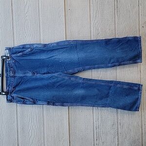 Carhartt dungaree Fit Men's jeans 5 pocket color blue size 38X32 100% cotton